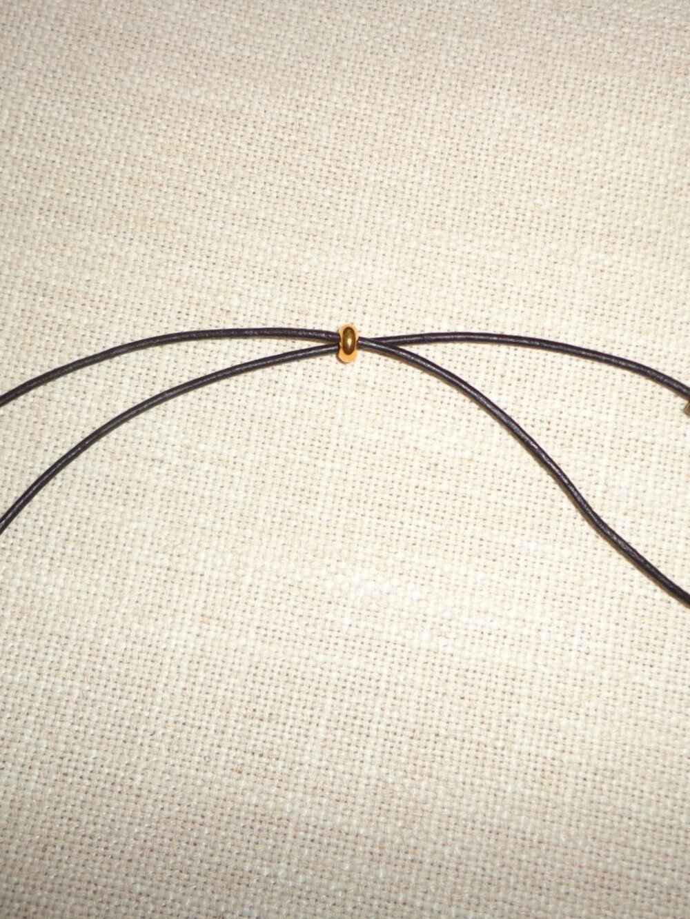 NEWHand Crafted / Hand Polished Mother of Pearl Necklace Leather Cord Adjustable - Picture 4 of 14